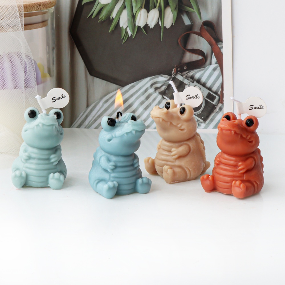 Soap Making Home - 3D Cute Crocodile Candle Silicone Mold