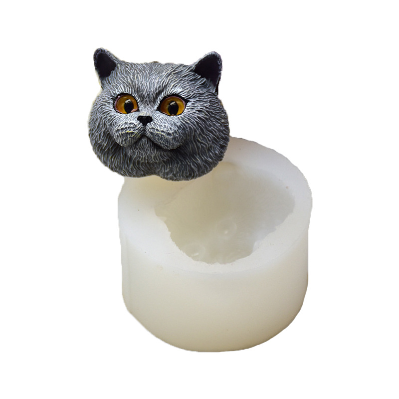 Soap Making Utensils - Silicone Mold Short-haired Cat Shaped Handmade