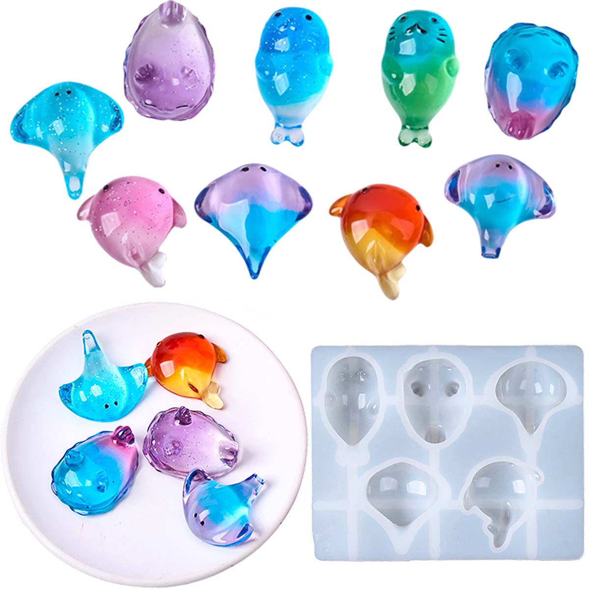 Soap Making Utensils - 3D Healing Kawaii Manta Ray Whale