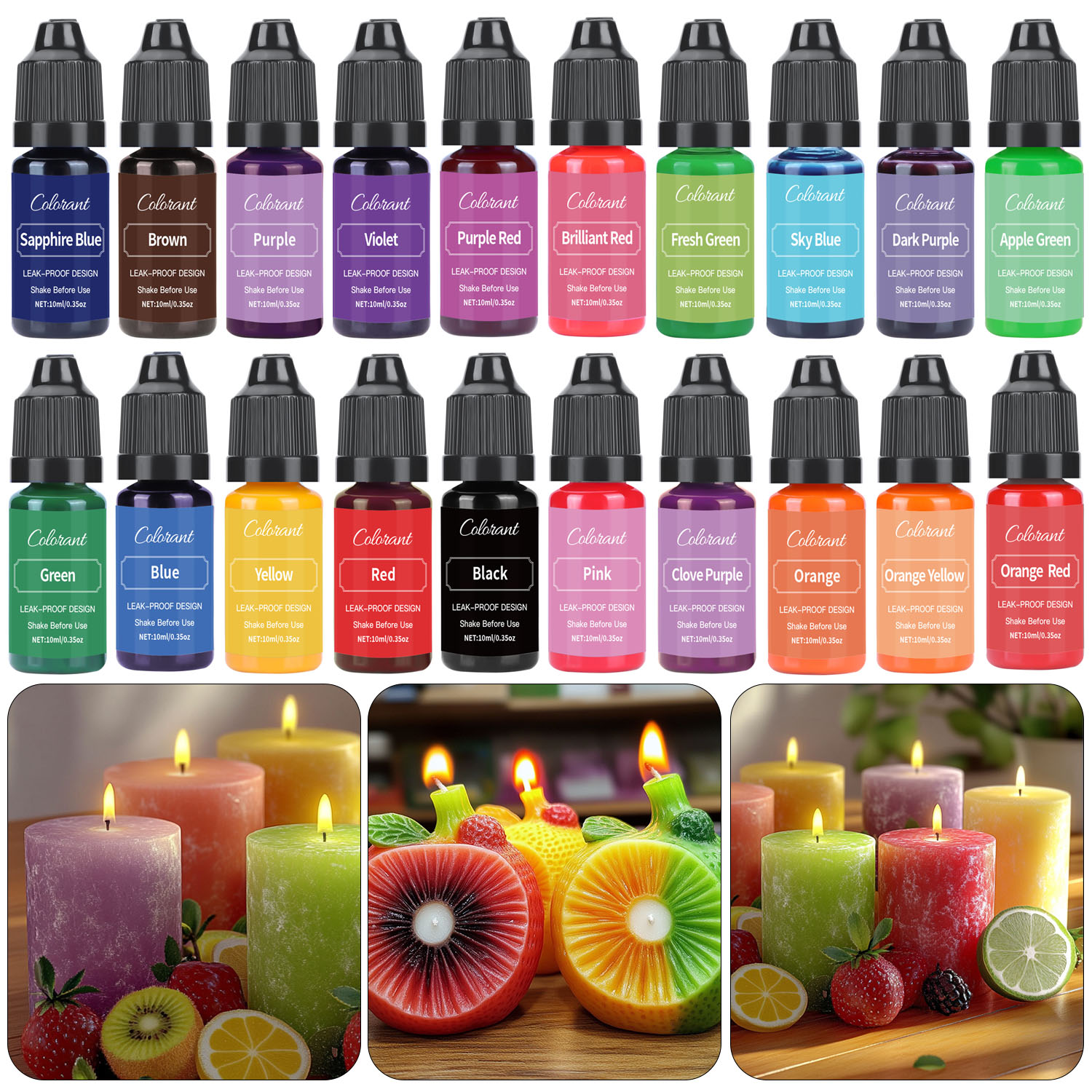 Soap Making Ingredient - Liquid Candle Dye For Soy Wax