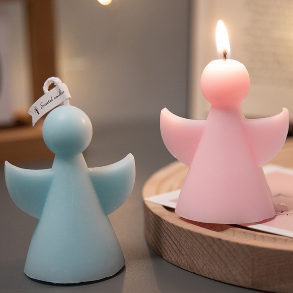 Soap Making Home - Round Head Wing Angel Acrylic Candle