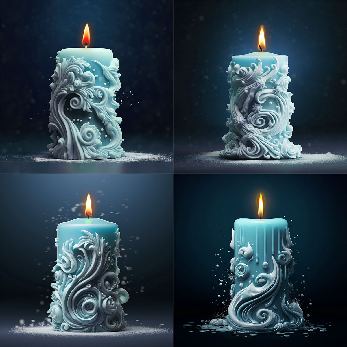 Soap Making Art - geometry Carved Cylindrical Silicone Candle Mold