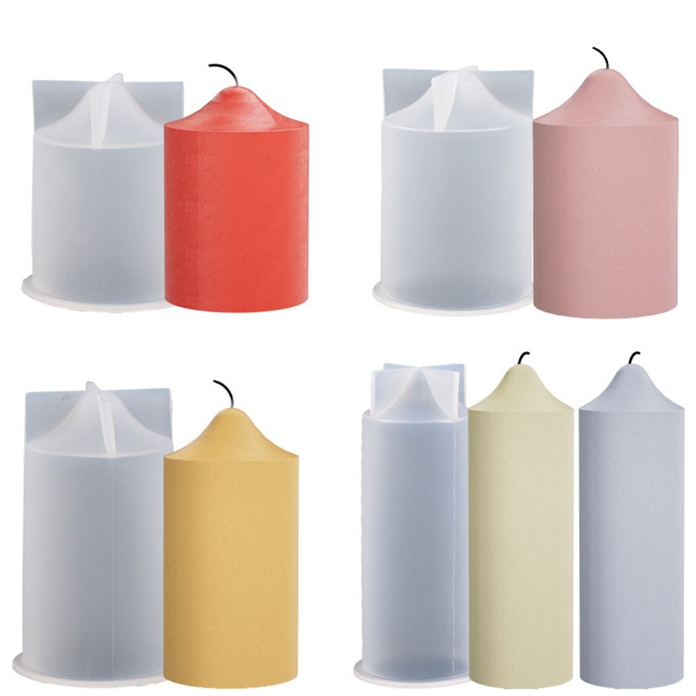 Soap Making Art - 3D Cylinder Candle Mold DIY Silicone