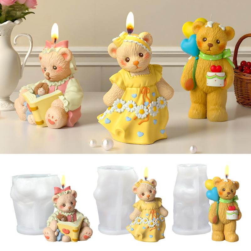 Soap Making Art - 3D Cute Bear Resin Mold For