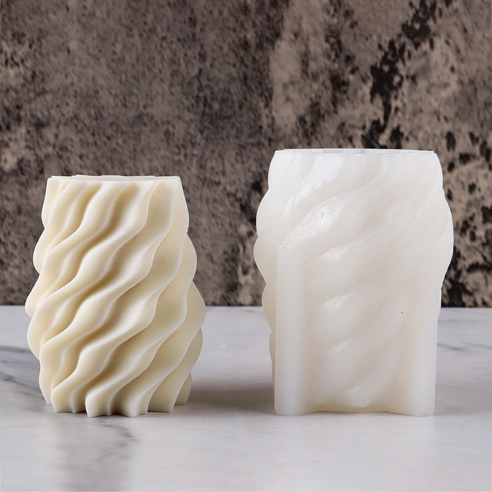 Soap Making Home - Irregular Waved Twirl Spiral Silicone Candle