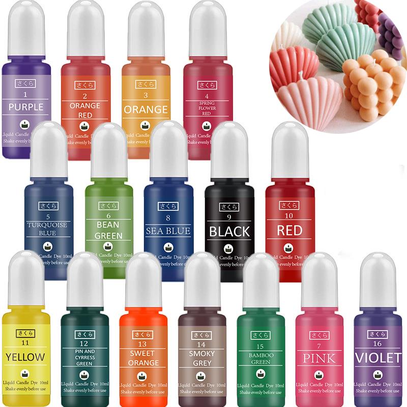 10ml/Bottle Candle Wax Pigment - Soap Making Ingredient 评论和价格