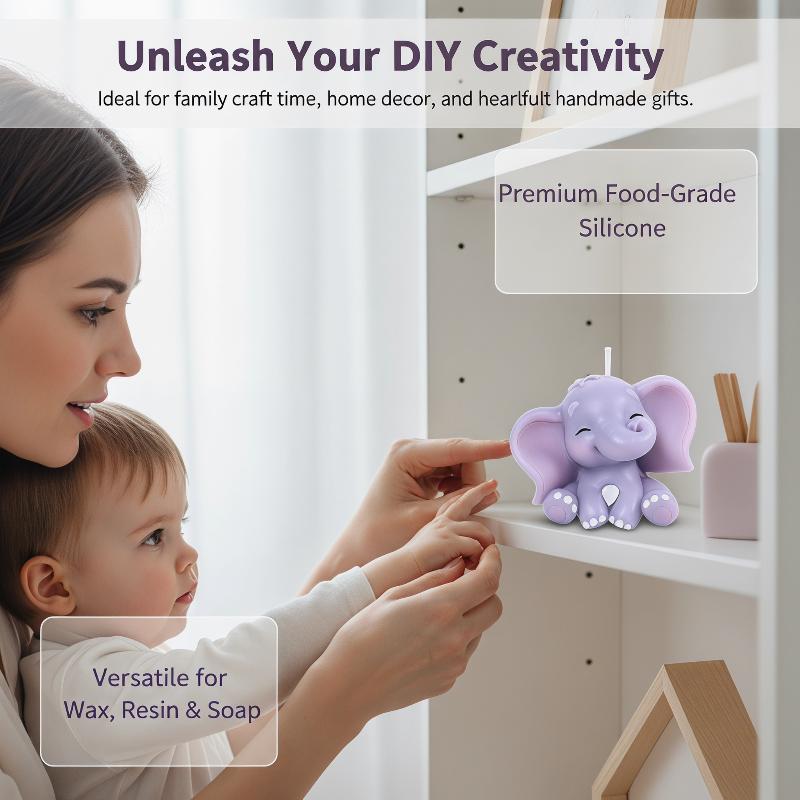Cute 3D Elephant Silicone Cand - Soap Making Utensils 评论和价格