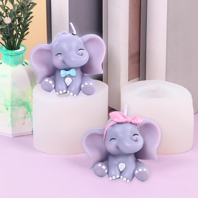 Cute 3D Elephant Silicone Cand - Soap Making Utensils 评论和价格