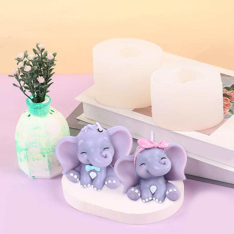 Cute 3D Elephant Silicone Cand - Soap Making Utensils 评论和价格