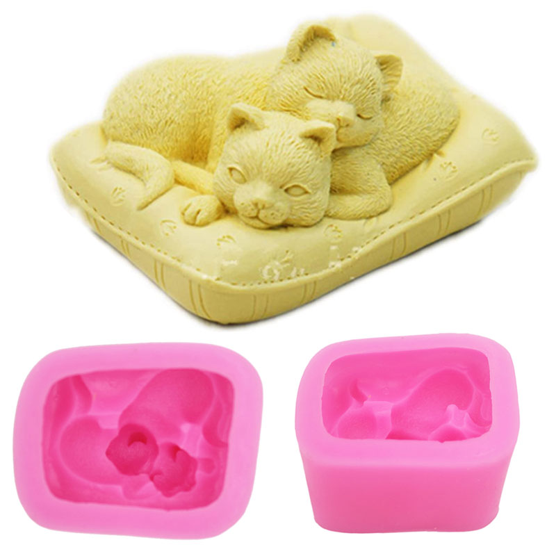 Non-Stick Silicone Cat Mould 3 - Soap Making Art 评论和价格