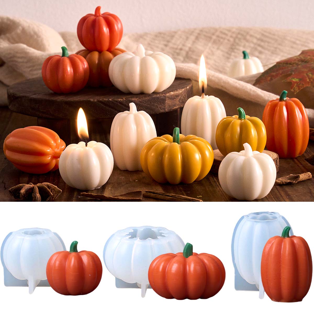 Halloween Pumpkin Silicone Mol - Soap Making Home 评论和价格
