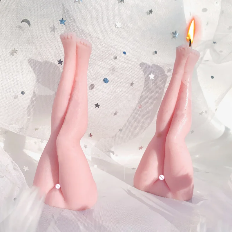 DIY Woman 3D Sexy Legs Candle  - Soap Making Home 评论和价格