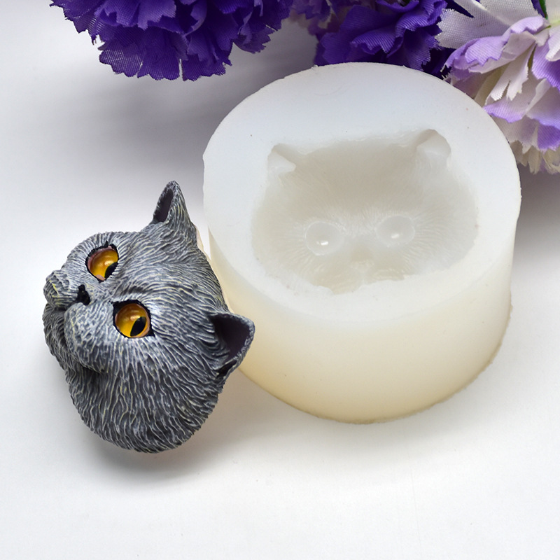 Silicone Mold Short-haired Cat - Soap Making Utensils 评论和价格