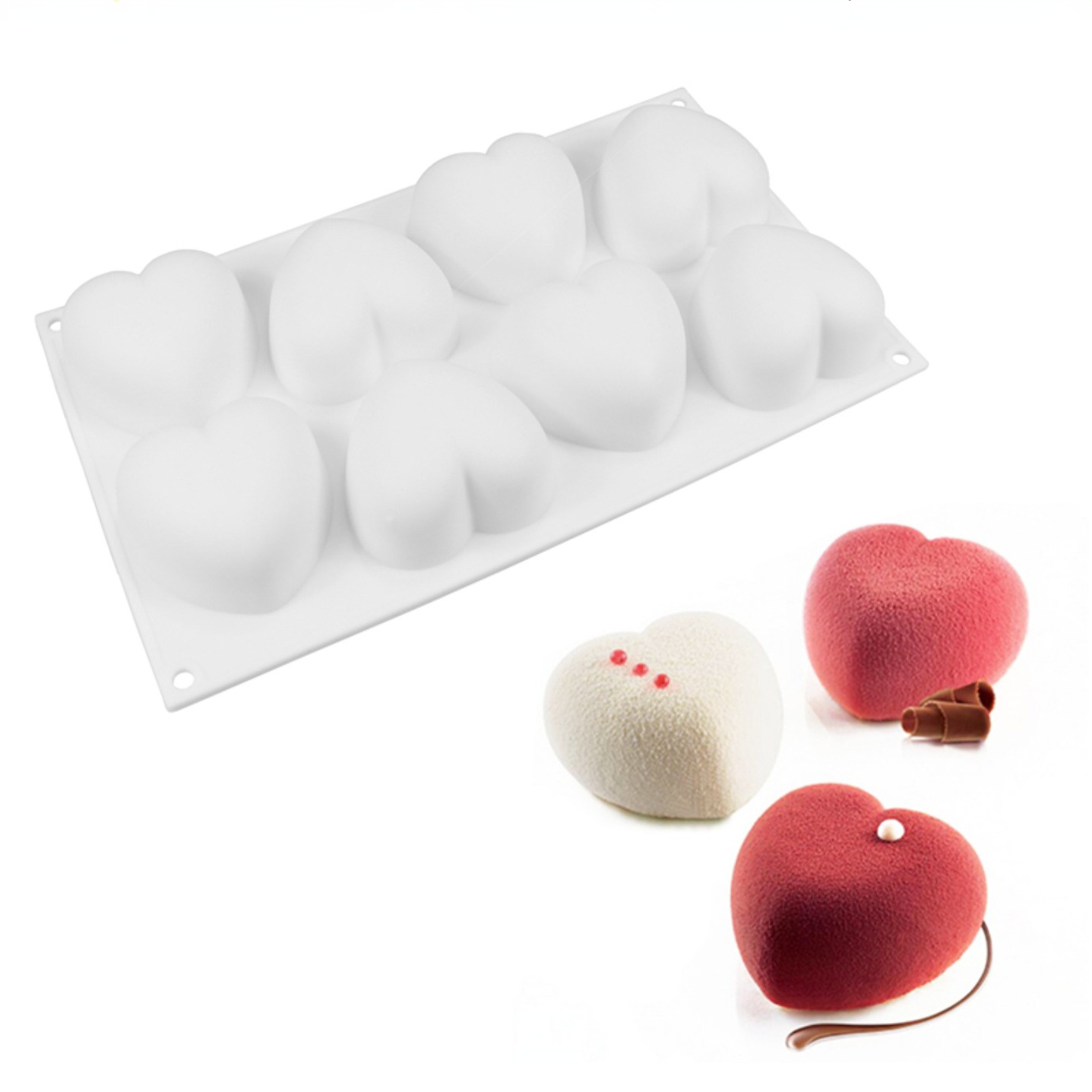 Love Heart Silicone Soap Mold  - Soap Making Utensils 评论和价格