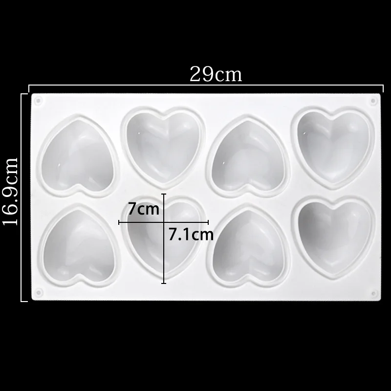 Love Heart Silicone Soap Mold  - Soap Making Utensils 评论和价格