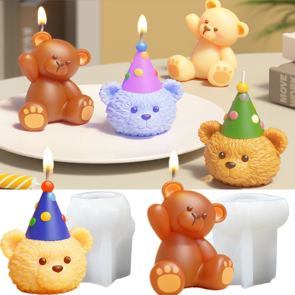 3D Cute Bear Resin Mold for Ca - Soap Making Art 评论和价格