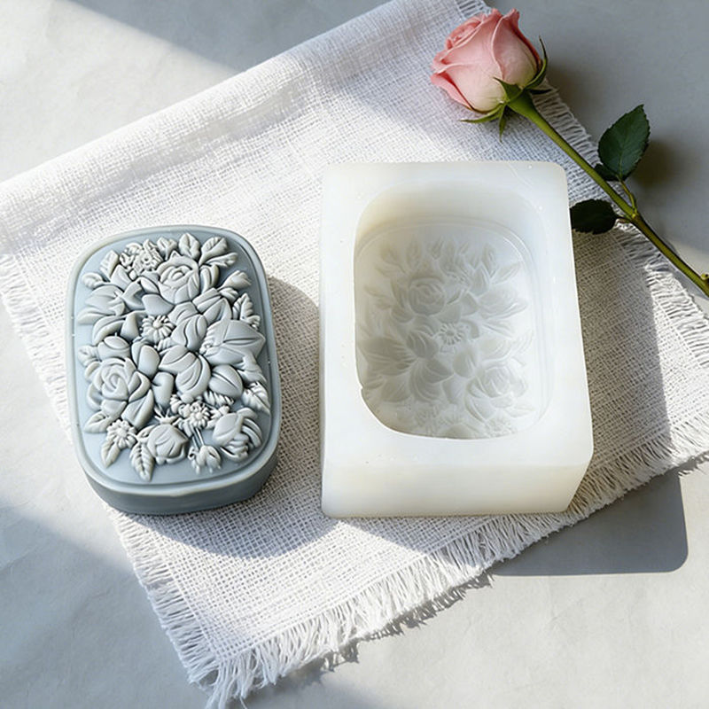 Square Floral Silicone Soap Mo - Soap Making Home 评论和价格