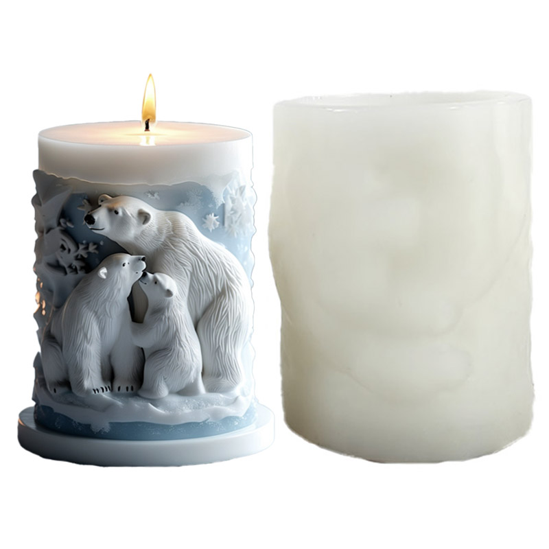 Ice and Snow Polar Bear Silico - Soap Making Art 评论和价格