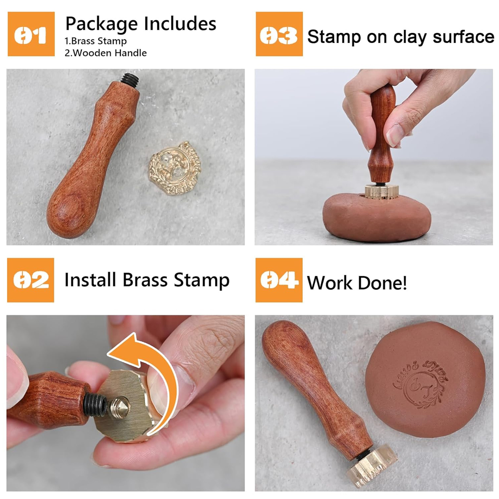 Personalized Clay Stamp with 1 - Soap Stamp Custom 评论和价格