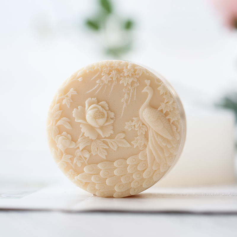 Peacock Flower Pattern Silicon - Soap Making Art 评论和价格