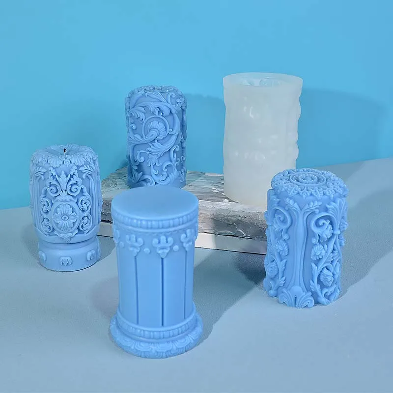 Carved Roman Column Candle Sil - Soap Making Home 评论和价格