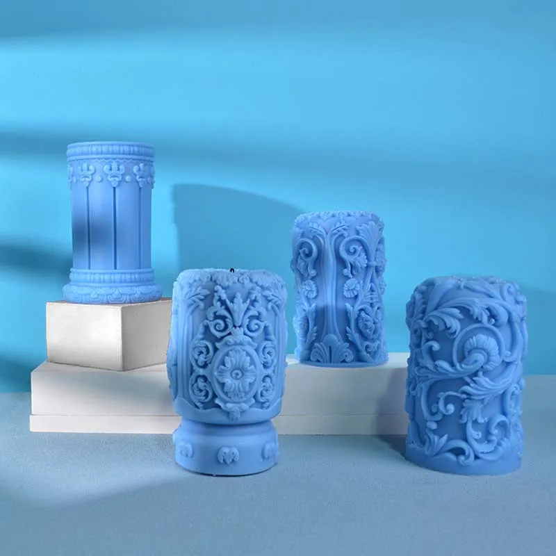 Carved Roman Column Candle Sil - Soap Making Home 评论和价格