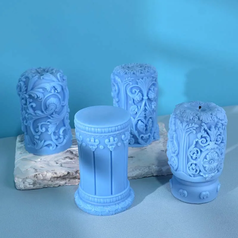 Carved Roman Column Candle Sil - Soap Making Home 评论和价格
